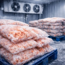 سردخانه میگو زیر صفر