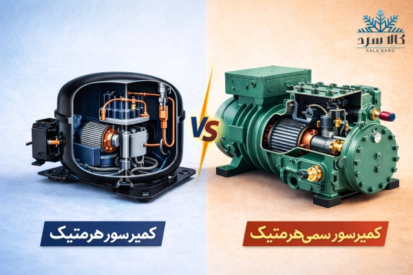 تفاوت کمپرسور سمی هرمتیک و کمپرسور هرمتیک